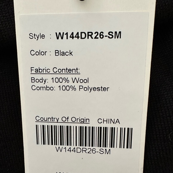 W by Worth modern wool sleeveless turtleneck dress size Small new with tags NWT - Picture 6 of 7